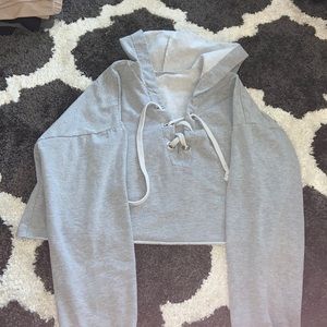Gray cropped sweatshirt One size (fits like a medium)